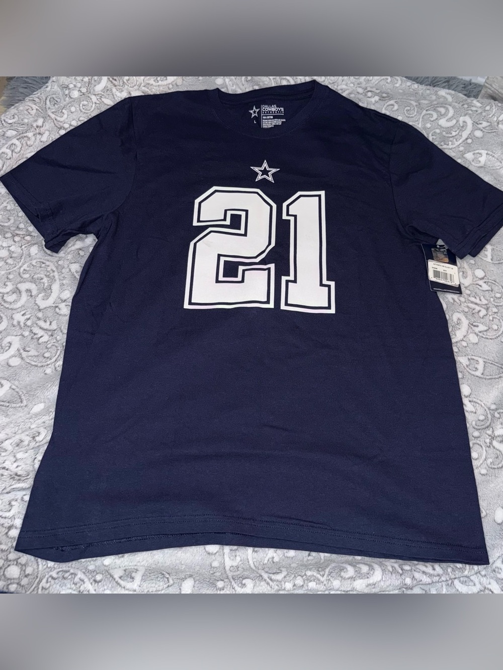 Dallas Cowboys Ezekiel Elliott #21 Navy T-Shirt Men’s Large NWT NFL